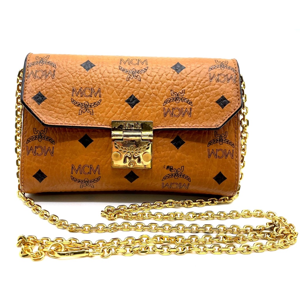 Authentic Mcm Millie “Mini” Visetos Crossbody Bag Excellent Condition
